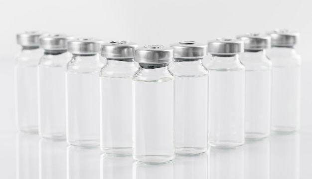 Vorbeugende Anordnung von Coronavirus-Impfstoffflaschen