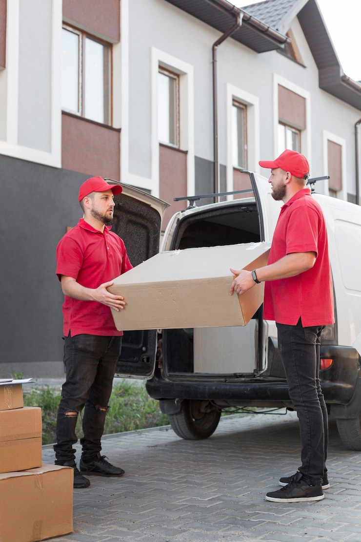 Kostenlose Foto vorderansicht der zusteller am jobkonzept