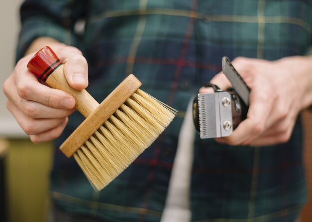 Vorderansicht des Friseurladenkonzepts