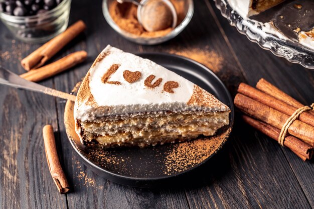 Vorderansicht des köstlichen Kuchenkonzepts