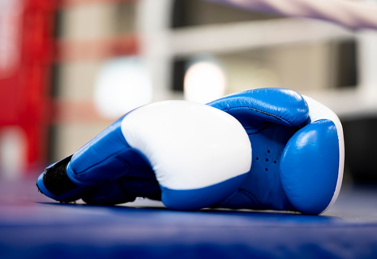 Kostenlose Foto vorderansicht eines paares boxhandschuhe