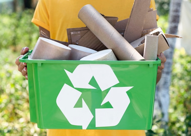 Vorderansicht Einzelbehälter recyceln Produkte