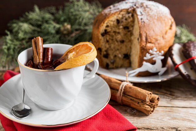 Vorderansicht festliche Weihnachtsgeschenke Anordnung