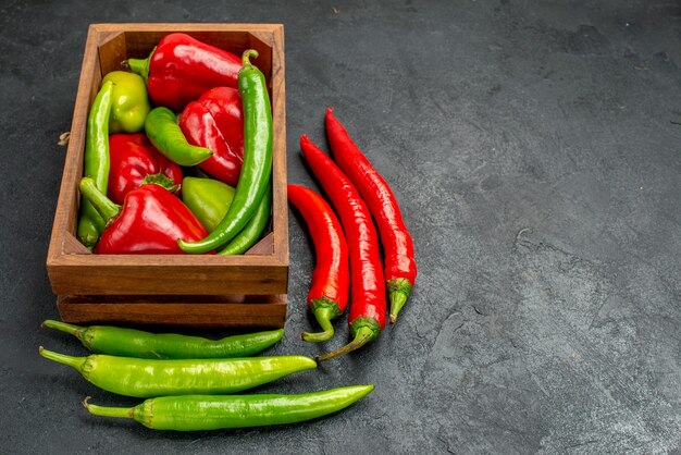 Vorderansicht frische Paprika