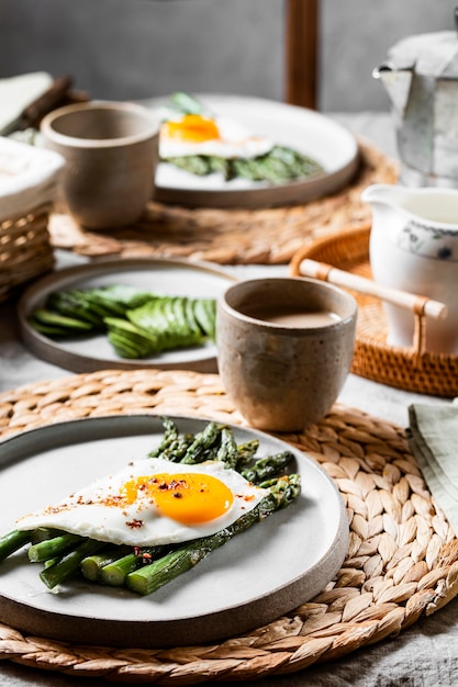 Vorderansicht köstliches Frühstück Mahlzeit Sortiment