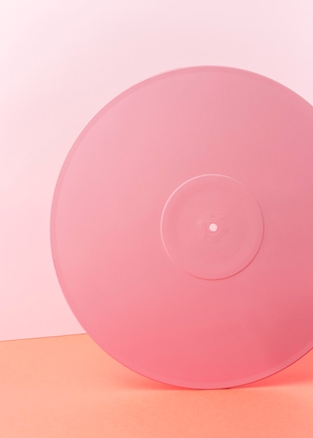 Vorderansicht rosa Vinylanordnung