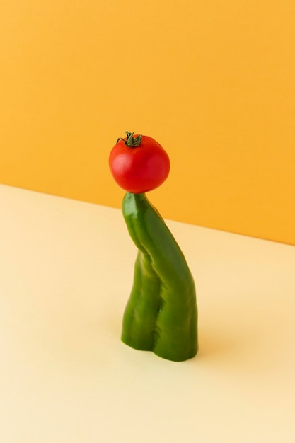 Kostenloses Foto vorderansicht zusammensetzung von gesundem vegetarischem essen