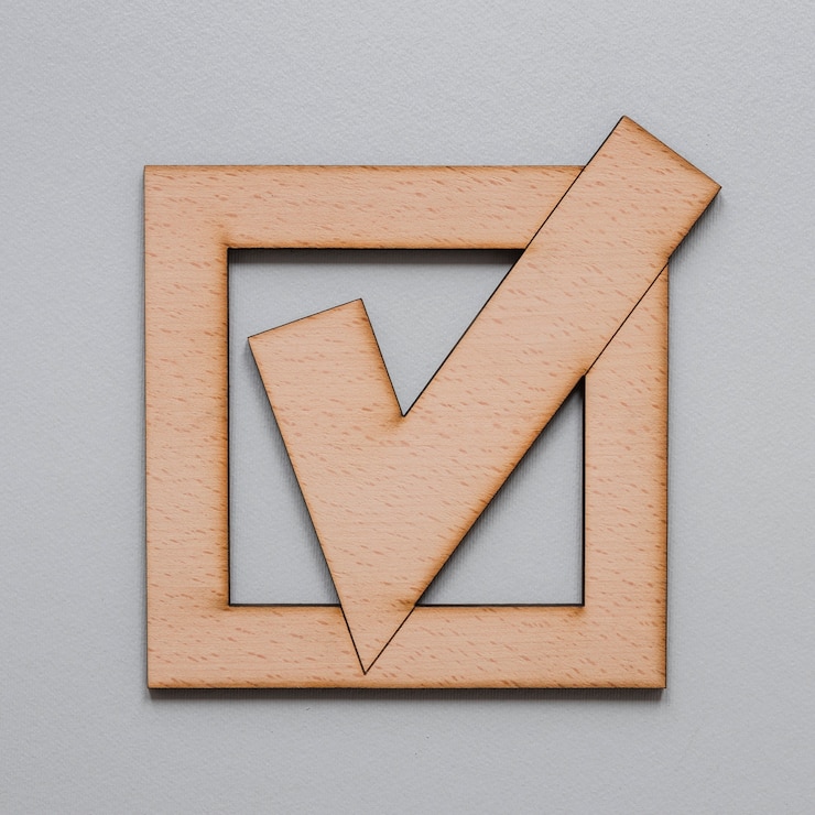 Kostenlose Foto wahlkonzept mit holzschild