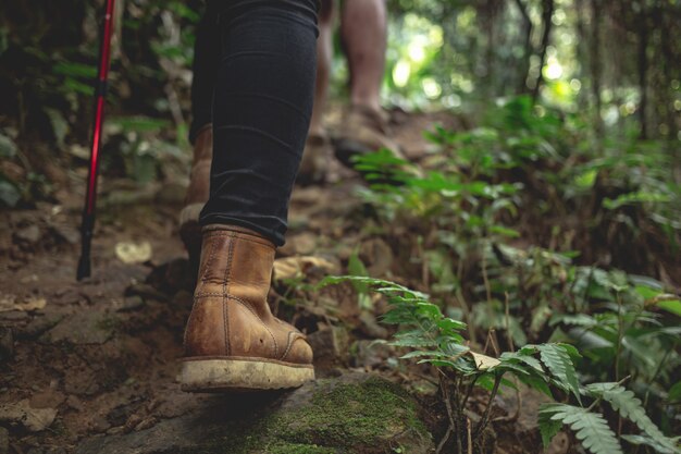 Wandern von weiblichen Stiefeln