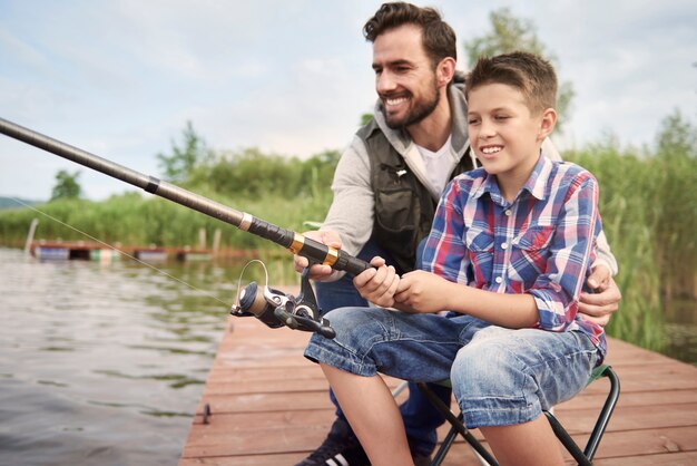 Warten Sie eine Weile und der Fisch wird Ihnen gehören