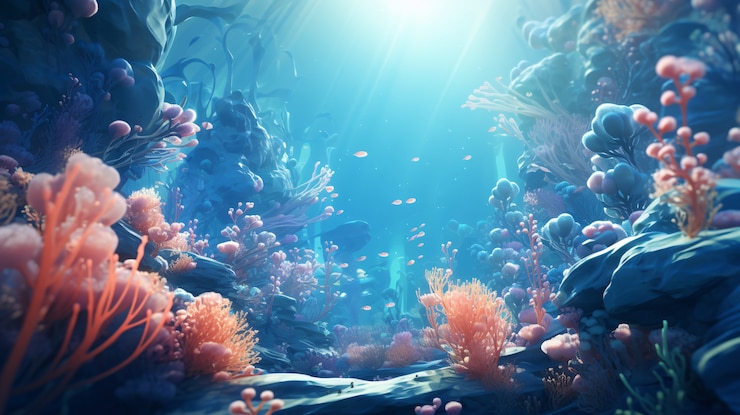 Kostenlose Foto wasser im anime-stil
