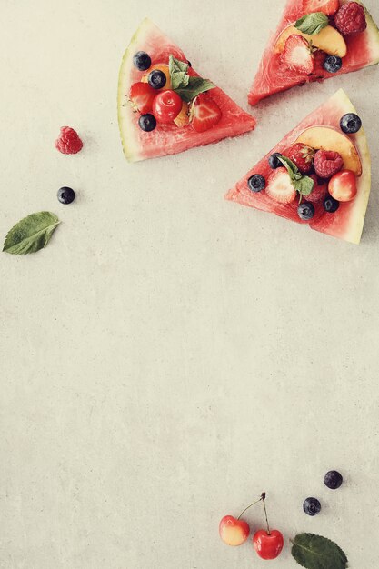 Wassermelonenpizza