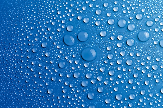 Wassertropfen Textur Hintergrund, blaues Design