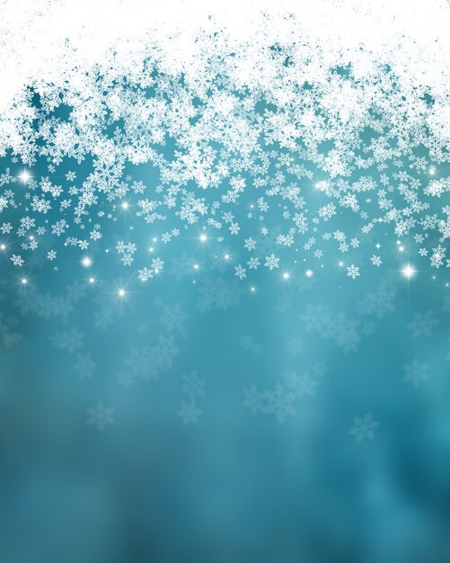 Weihnachten Hintergrund der Schneeflocken und Sternen