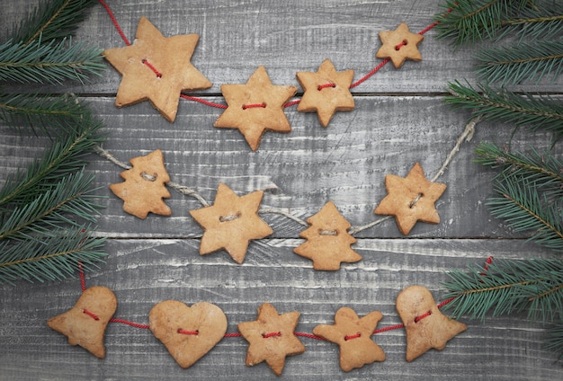 Weihnachts hausgemachte Lebkuchenplätzchen