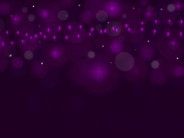 Weihnachtsbeleuchtung heller lila defokussierter hintergrund Premium Fotos