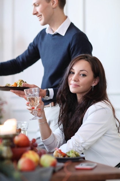 Weihnachtsessen mit der Familie