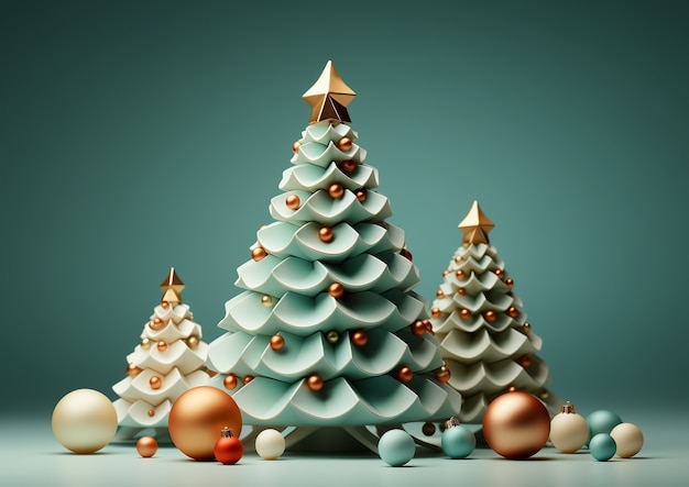 Weihnachtsfeier mit geschmücktem Baum