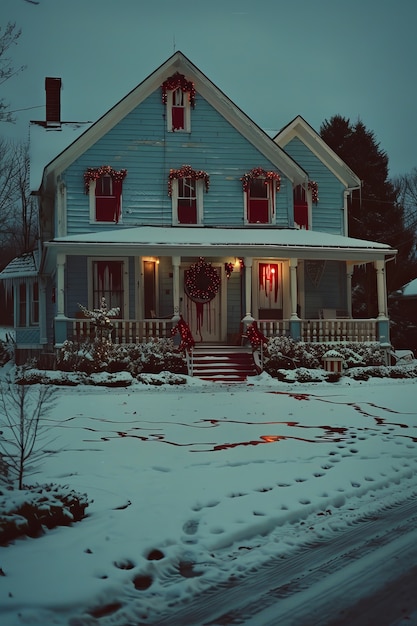 Weihnachtsfeste im dunklen Stil mit Horror-Szenen