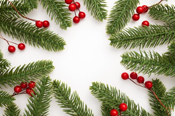 Kostenlose Foto weihnachtshintergrund mit grußbotschaft