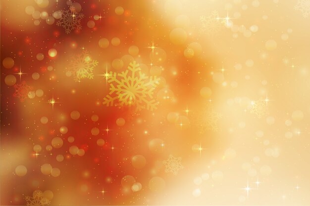 Weihnachtshintergrund mit Schneeflocken und Sternen