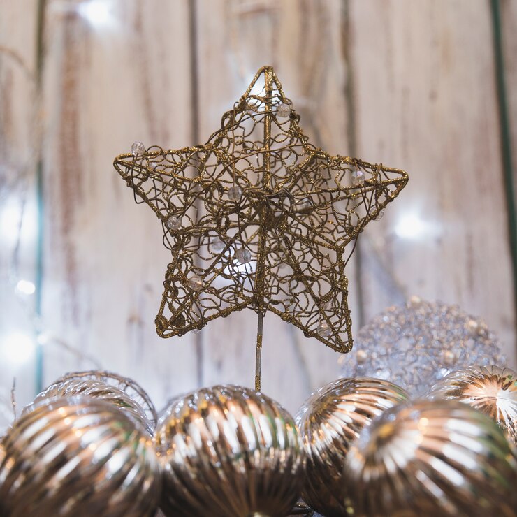 Kostenlose Foto weihnachtshintergrund mit stern