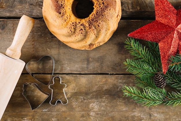 Kostenloses Foto weihnachtskuchen-konzept