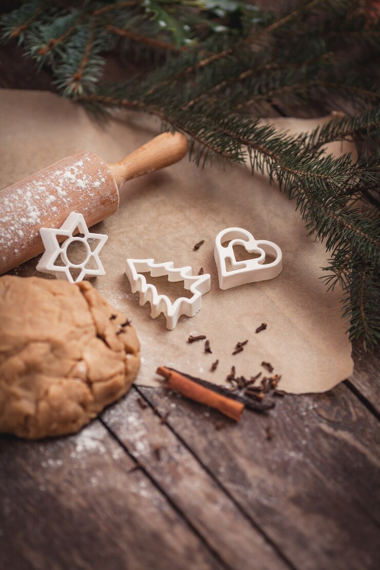 Kostenlose Foto weihnachtszeit zum backen von keksen