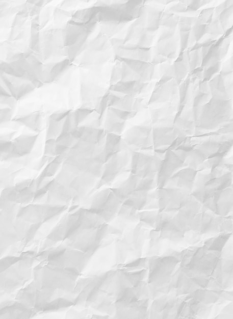 Weiß zerknittertes Papier Textur für Hintergrund