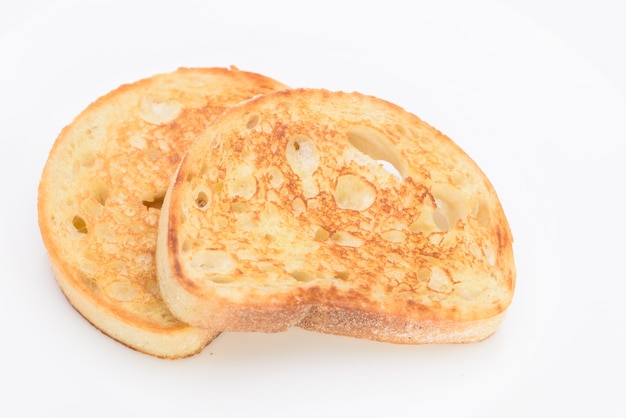Weiße Scheibe Brot im Hintergrund
