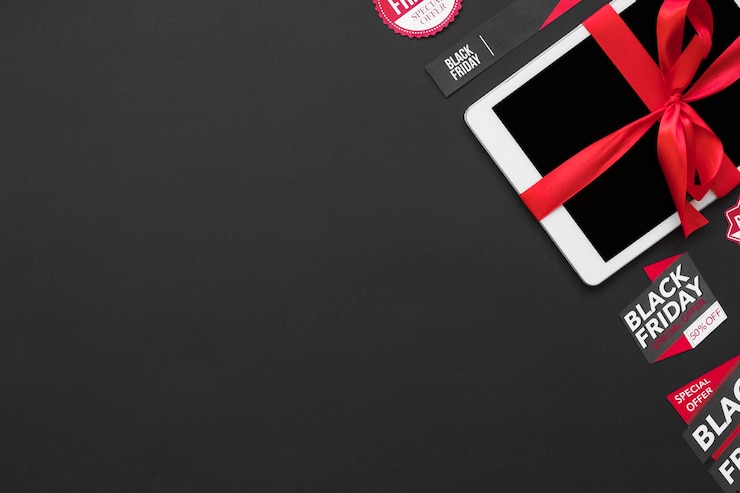 Kostenlose Foto weiße tablette mit rotem band zwischen verkaufstags