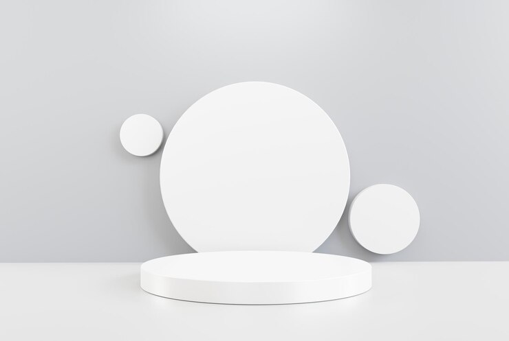 Kostenlose Foto weißes podium 3d-abstrakt-hintergrund leerer hintergrund podest produktdisplay für die produktplatzierung