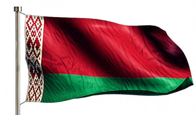 Weißrussland Nationalflagge isoliert 3D weißen Hintergrund
