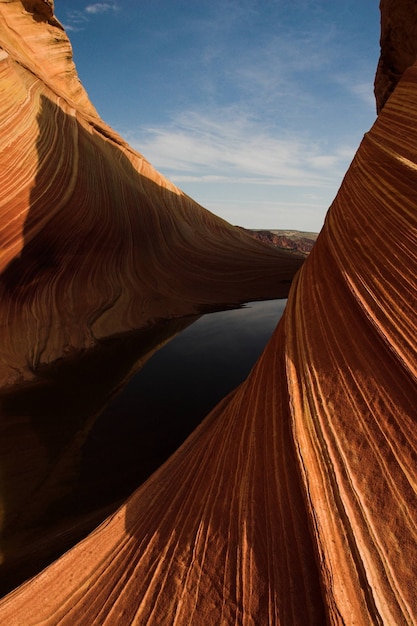 Wellensandstein-Felsformationen in Arizona, USA