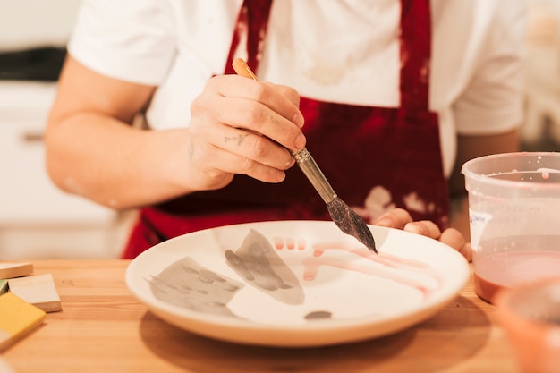 Werkstattproduktion der keramischen Geschirrproduktmalerei