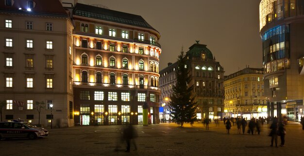 Wien in der Nacht. Österreich