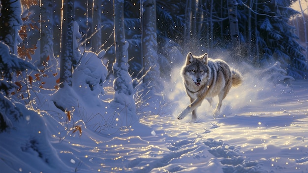 Wilde Wölfe in der Natur