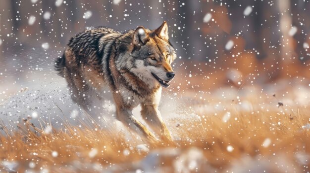 Wilde Wölfe in der Natur