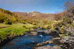 Kostenloses Foto wilder fluss in berglandschaft