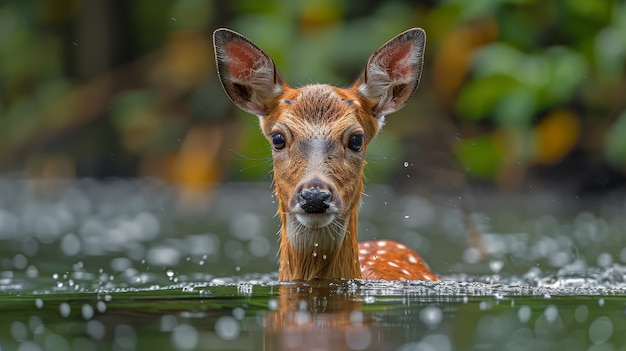 Kostenloses Foto wildhirsch in der natur