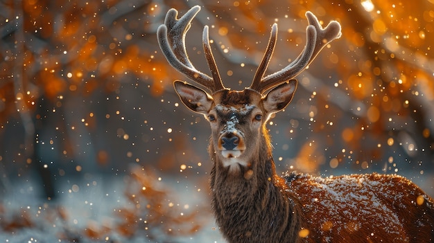 Kostenloses Foto wildhirsch in der natur