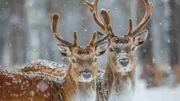 Kostenloses Foto wildhirsch in der natur