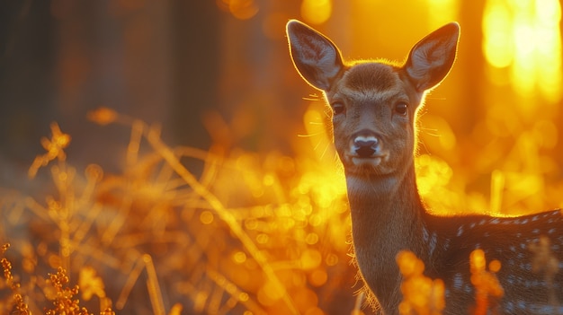 Kostenloses Foto wildhirsch in der natur