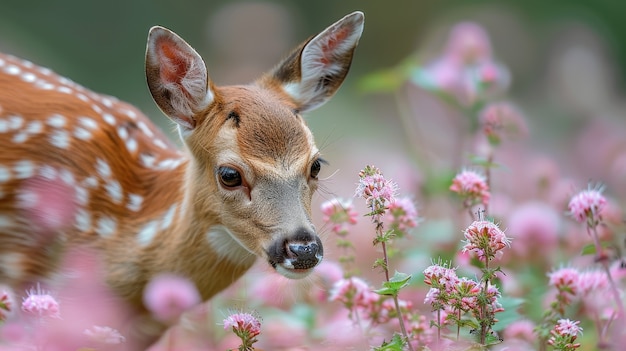 Kostenloses Foto wildhirsch in der natur