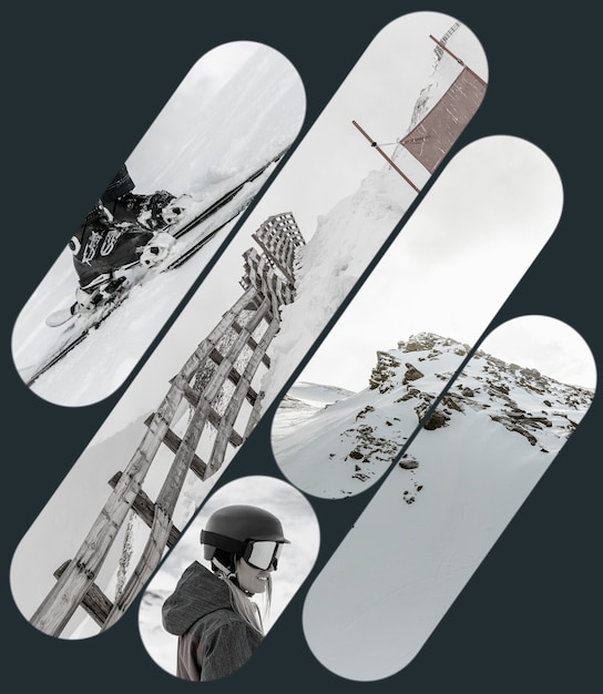 Kostenloses Foto wintersport-collage-design