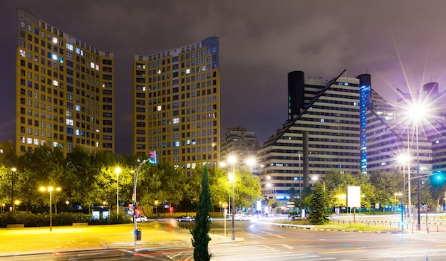 Wohnviertel in der Nacht. Valencia