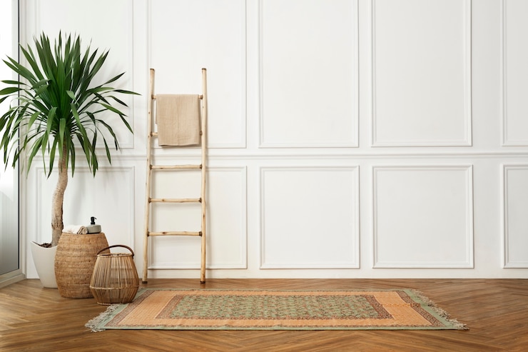 Kostenlose Foto wohnzimmer im japandi-innendesign