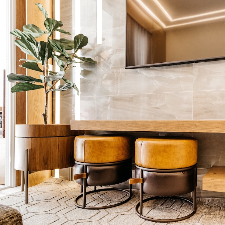 Kostenlose Foto wohnzimmer mit moderner und schöner dekoration