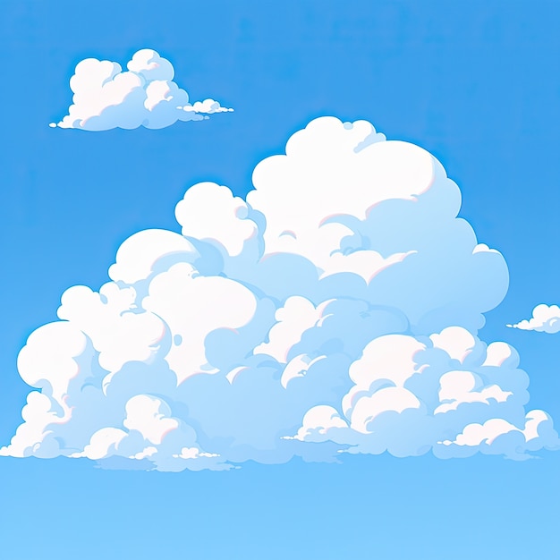 Wolken im Anime-Stil