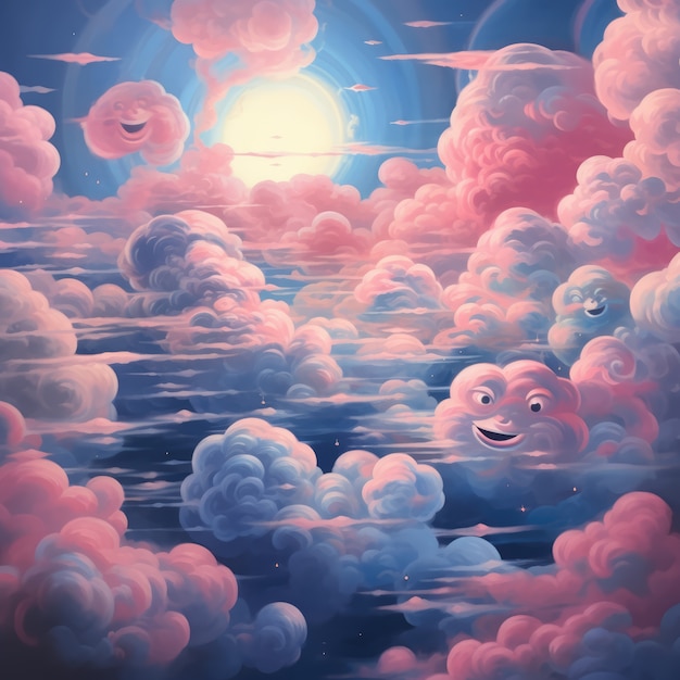 Kostenloses Foto wolken im fantasy-stil